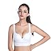 ROPALIA Womens Fitness Yoga Sports Bra Wirefree Seamless Padded Push Up Racerback Top White XL