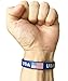 VEWCK Flag Silicone Bracelet Classic Bangle Letter pattern 40 countries 2-Pack (USA-Blue)