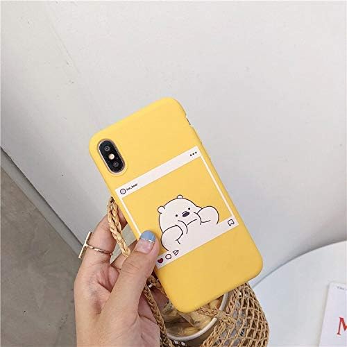 Fashion Cute We Bare Bears Brothers Cartoon Candy Soft TPU Phone Case for iPhone 6 6s Plus 7 8 PlusX XS XR XS Max (2, for iPhone XR)