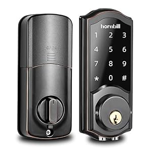 Smart lock,hornbill Smart Locks for Front Door,Keyless Entry Door Lock,Bluetooth Smart Deadbolt Work with Alexa,Share…