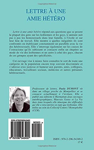 Amazon Fr Lettre A Une Amie Hetero Propos Sur L Homophobie Ordinaire Dumont Paula Livres