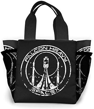 TYTland Falcon Heavy Spacex Reusable Lunch Bags Printed Lunch Tote Bag Food Container
