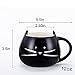 Asmwo Cute Cat Ceramic Mug Funny Cat Shaped Cup for Coffee Tea Black,12 oz Valentine's Day Gifts