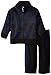 adidas Baby Boys' Iconic Tricot Jacket and Pant Set, Black/Blue Print, 18 Months