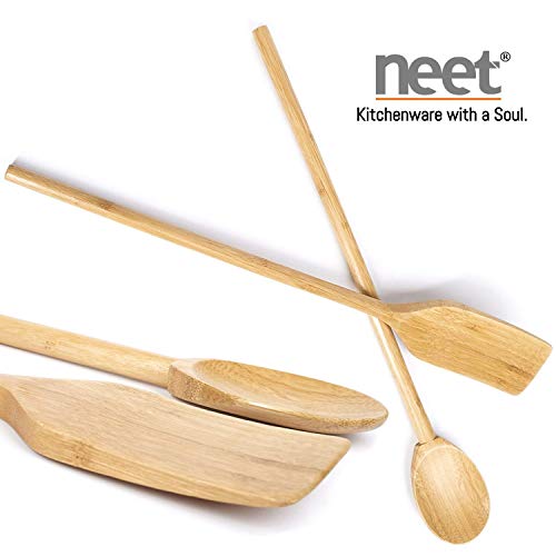 Extra Long Handled Cooking Utensils 16" Inch Wooden Mixing Spoon