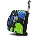 Pyramid Path Deluxe Double Roller with Oversized Accessory Pocket Bowling Bag (Lime Green/Royal Blue)