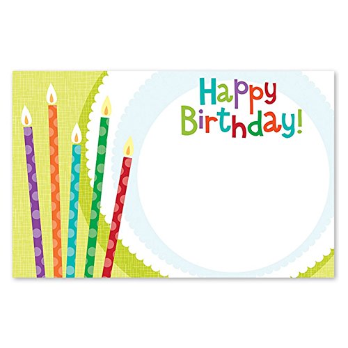 Birthday Candles Enclosure Cards / Gift Tags - 3 1/2 x 2 1/4in. ... (50)