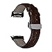 Gear S2 Bands V-Moro Genuine Leather Crocodile Pattern Replacement band with Metal Adapters Clasp Butterfly Buckle For Samsung Gear S2 Smart Watch (Leather Brown)
