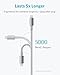 Anker USB A to Lightning Cable(6FT, 1Pack), MFi Certified Nylon USB to Lightning Cord for iPhone 14/13/12/11 Pro/11/XS MAX/XR/8/7/6s Plus Cable(Silver)