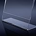 Display4top 3 Pack, 11 x 8.5 Inches Displays Clear Acrylic Slanted Sign Holders Landscape Ad Frame (Unbreakable)
