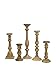 IMAX Mason Natural Wash Wood Candleholders - Set of 5 Vintage Candle Stands - Home Decor Accessory