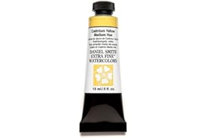 Daniel Smith Extra Fine Watercolor 15ml Paint Tube, Cadmium Yellow Medium Hue (284600184), 0.5 Fl Oz (Pack of 1)