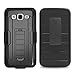 Galaxy On5 Case, CASEPLAY Rugged Dual Layer Hybrid Shock Absorbing Impact Resist Armor Case [Kickstand] [Swivel Belt Clip] Holster For Samsung Galaxy On5 (Black)
