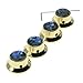 KAISH 4x Abalone Top Gold LP Top Hat Knobs with Set Screw Metal Bell Knobs for Guitar Bass with 6mm Shaft Pots