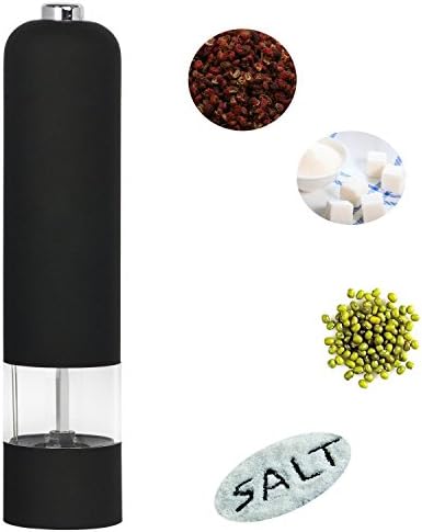 One Button Press Electronic Salt Mill Adjustable Coarsenes Spice Pepper Grinder With Light