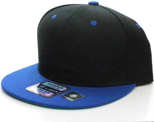 Classic Flat Bill Visor Blank Snapback Hat Cap with Adjustable Snaps