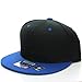 L.O.G.A. Plain Adjustable Snapback Hats Caps (Many Colors). (One Size, Black Royal)
