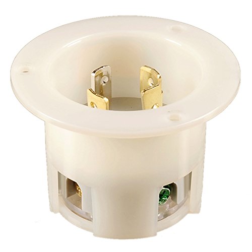 NEMA L14-30 Grounding Locking Flanged Inlet, 30A 125/250V AC, 3 Pole 4 Wire, cUL Listed (1)