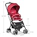 besrey Lightweight Stroller Airplane Stroller Compact Buggy One Step Design for Opening & Folding Easily get on Plane - Red