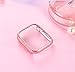 Haluoo Bling Bumper Case Compatible with Apple Watch 40mm 44mm, Crystal Diamond Plate Frame Protective Face Cover Protector Aluminum Bumper Shell for Apple iWatch Series 4 40mm 44mm (Pink, 40mm)thumb 3