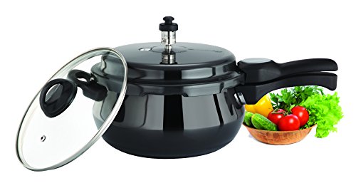 Premier Trendy Black Cucina Handi Pressure Cooker with glass lid – 3 Liters. 1 Premier Trendy Black Cucina Handi Pressure Cooker with glass lid – 3 Liters.