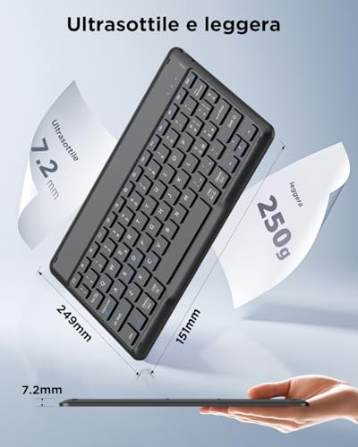 EasyAcc Keyboard Cover Compatible with Samsung Galaxy Tab A11 Plus/A9 Plus 11 Inch with Screen Protector, Removable Keyboard Protective Case with Pen Holder, Black