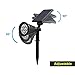 Solar Spotlight, IP65 Waterproof 4 LED Solar Lights Wall Light,Auto-on/Off Security Light Landscape Light 180° angle Adjustable for Tree,Patio,Yard,Garden,Driveway,Pool Area.T-SUNRISE(2 Pack RGB)