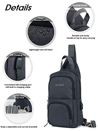 Victoriatourist Switch Travel Bag, for Nintendo Switch Console, Dock, Joy-Con Grip & Switch Accessories, Protective Storage Sling Backpack Shoulder Bag for Nintendo Switch and iPad, Dark Grey - Thumbnail 5