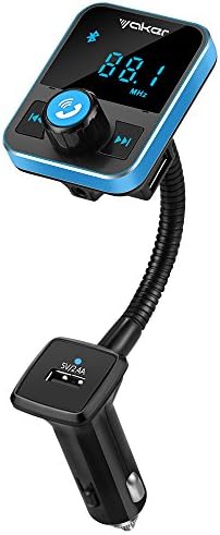 Bluetooth FM Transmitter, Jwd Wireless In-car Radio Adapter with App Control and Hands Free Calling