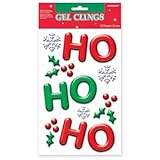Amscan Ho Ho Ho Christmas Gel Cling 23 Pieces