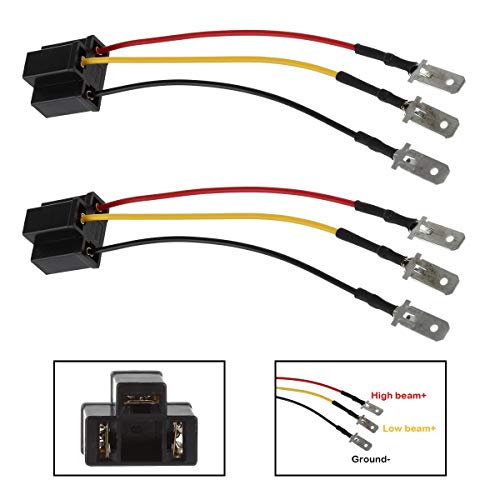 Partsam H4 9003 HB2 Wire Wiring Harness Sockets for 4"x6" 7"x6" 5"x7" inch Sealed Beam Car Truck Headlights Pickup Heavy Duty Headlamp (2PCS a Pack)