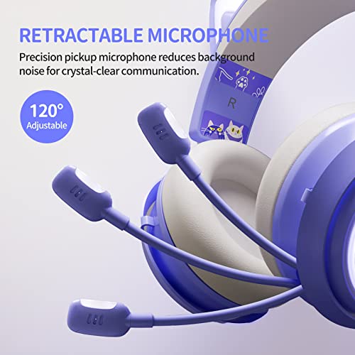 Crystal Somic Cat Gaming Headsets Girl Headset For Xbox One Somic