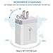 Quick Charge 3.0 Wall Charger, AOLERX 3-Port USB Foldable Plug, for iPad Tablet Phone Quick Charge Travel Adapter Android Fast Charger Compatible with Samsung, LG, HTC, iPhone & More