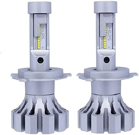 Amazon 2年間保証 片側個 Philips Lumileds Chip搭載ヘッドランプ H4 Hi Lo Led ヘッドライト 車検対応 フィリップス Philips Lumileds Luxeon Zes Chip 9600lm 6500k ファンレス 一体型 360 角度調整機能付き ハロゲンフィラメント並みの細い発光 H4 Hi Lo
