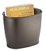 MetroDecor mDesign Oval Wastebasket Trash Can for Bathroom, Kitchen, Office - Bronze