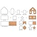Forvel 3D Christmas Gingerbread House Cookie Cutters Festive Xmas Biscuit Pastry Fondant Cake Decorating Mold Set