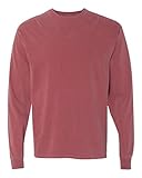Comfort Colors Ringspun Garment-Dyed Long-Sleeve T-Shirt, Large, BRICK