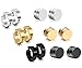 Paxuan Mens Womens Stainless Steel Stud Earrings Non Piercing Clip on Earrings Set