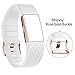 DB Charge 2 sai072 Band with Rose Gold Buckle for Fitbit Charge 2 Wrist Band Classic Fitness Flex Adjustable Colorful Fashion Sport and Sleep Clasp Bracelet Replacement Accessories