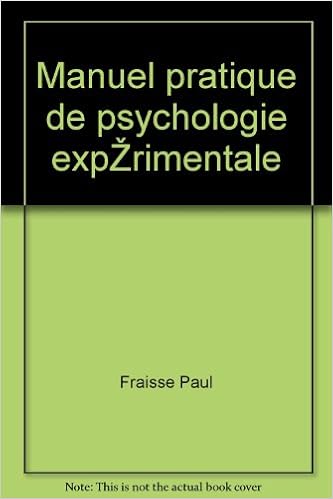 Manuel Pratique De Psychologie Experimentale Fraisse Paul Amazon Com Books