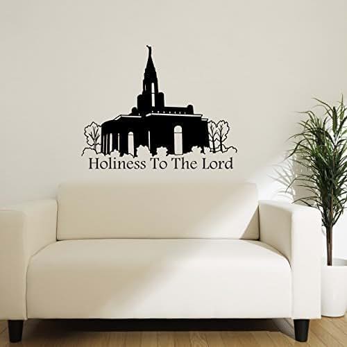 CustomVinylDecor LDS Temple Vinyl Wall Decal, Mormon Temple