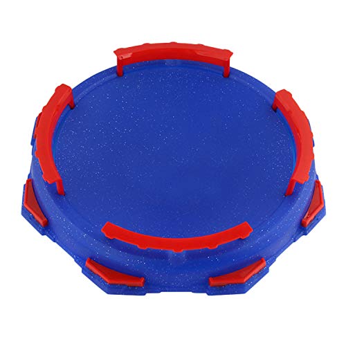 Top Battle Toy, Battle Tops Arena 28.5x28.5x4cm Burst Gyro Arena Disk Battle Top Launcher Stadium Toy Accessories for Boys Children Christmas Birthday Gifts Blue