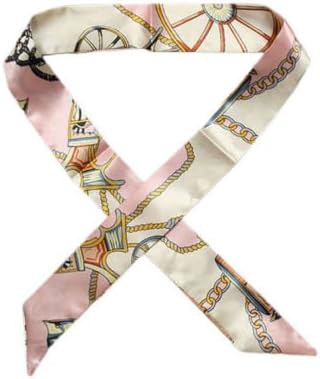 New Chic Fashion Fabric Art Decor Lady Twilly Ribbon Tied The Bag Handle Decoration Ribbon Scarf Gift Light Pink