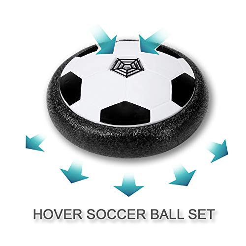Hover Soccer Ball Kids Toys - TFS LED Air Soccer Set with 2 Goals and Inflatable Ball, Indoor Outdoor Sports Ball Time Killer Games, Best Gift for Boys Girls Age 3 4 5 6+ Years Old, Batteries Included