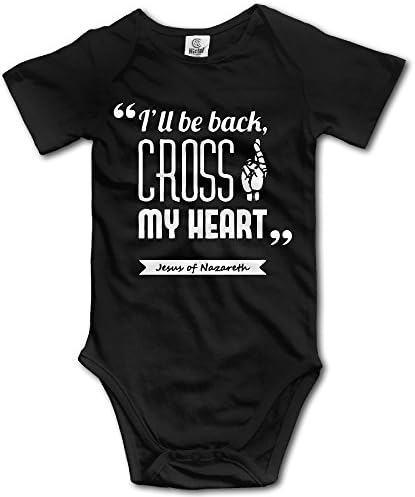 Infant Boys Girls Cross My Heart I'll Be Back Baby Onesies Bodysuits
