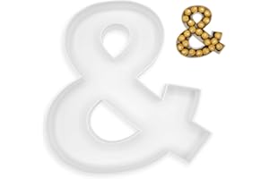 CO3DPRINT 10" Reusable Plastic Box Form Tray Display for Treats, Charcuterie, Cake Pop, Candy, Charcuterie Box, Custom Charcuterie Letters Fillable - Reusable Letter Box - (White Plastic, &)