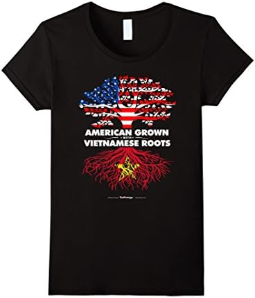 Womens Vietnamese American T-Shirt Vietnam Medium Black