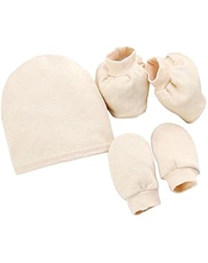 Newborn Cotton Cap Soft Gloves Cute Socks Baby 0-6 months Unisex 3-Piece Set