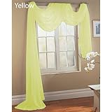 Sheer Dreams Fully Stitched Window Curtain Drapery Sheer Panel (55