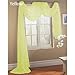 Sheer Dreams Fully Stitched Window Curtain Drapery Sheer Panel (55" X 84") and Sheer Voile Scarf (55" X 216") (Yellow, 1 Sheer Voile Scarf)